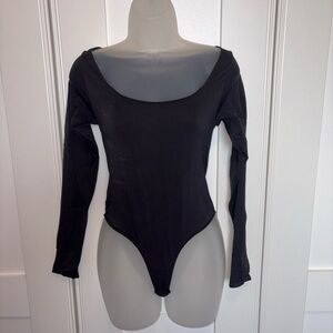 SKIMS black long sleeve bodysuit